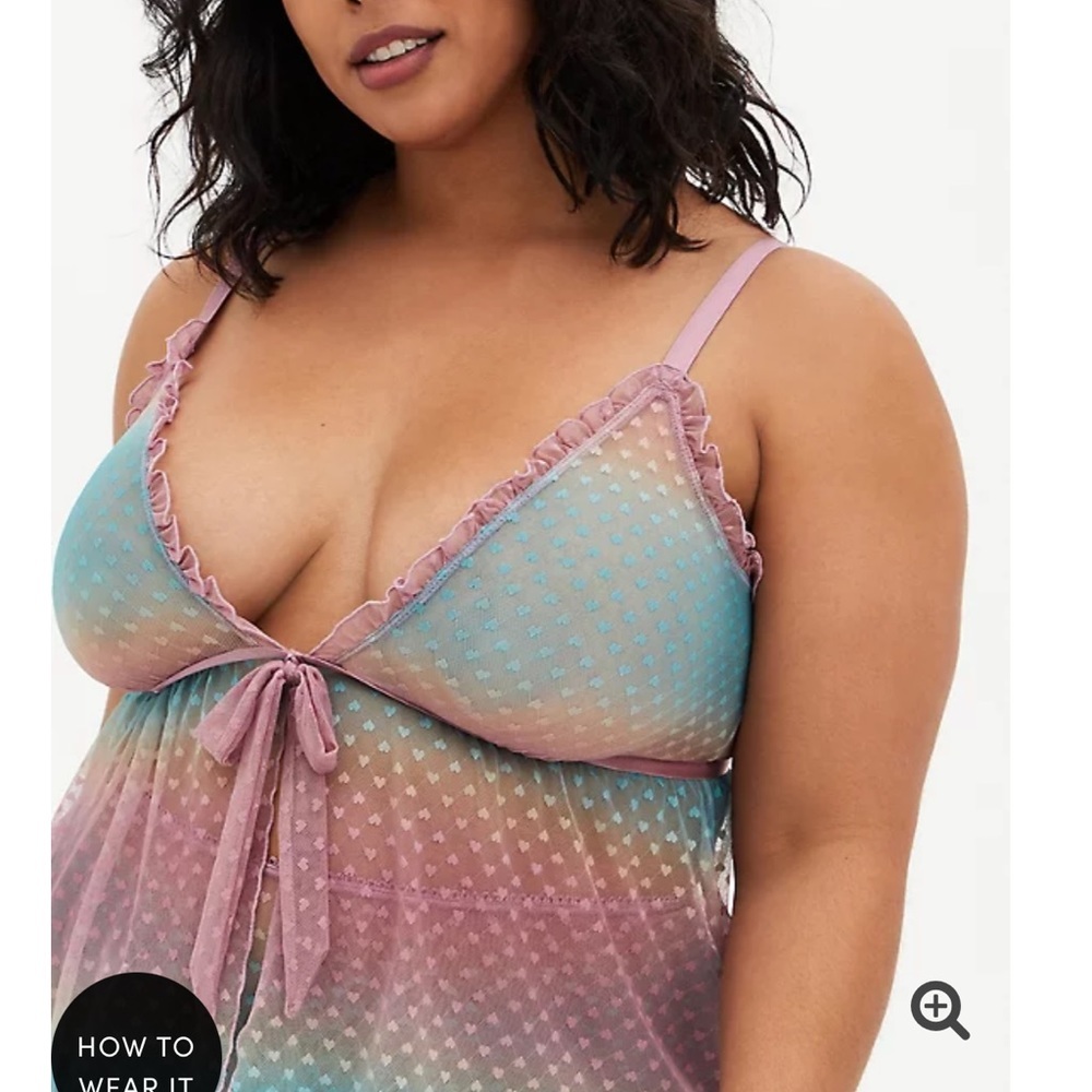 Torrid Gradient Ruffle Trim Top Set - Picture 2 of 5